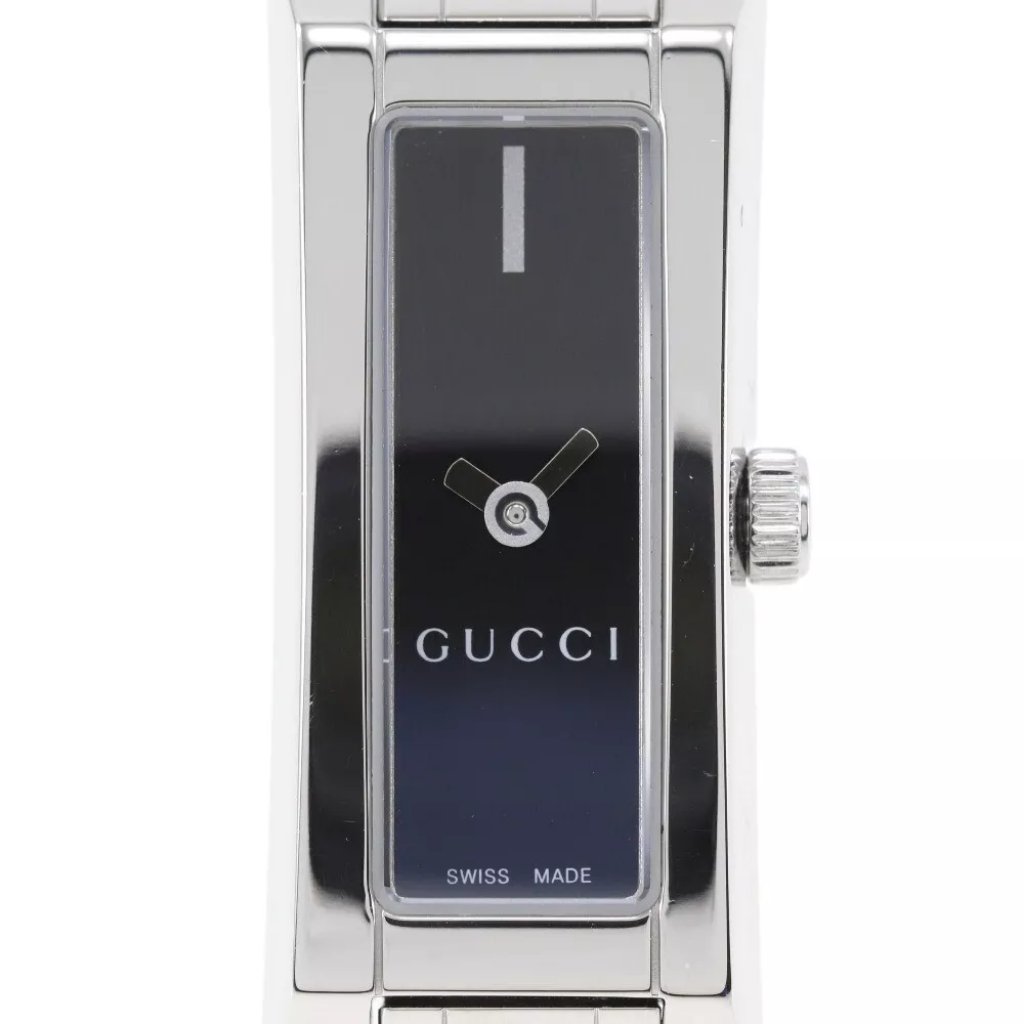 Gucci Watches 110 Blackdial Stainless Steel Quartz Analog Display Women